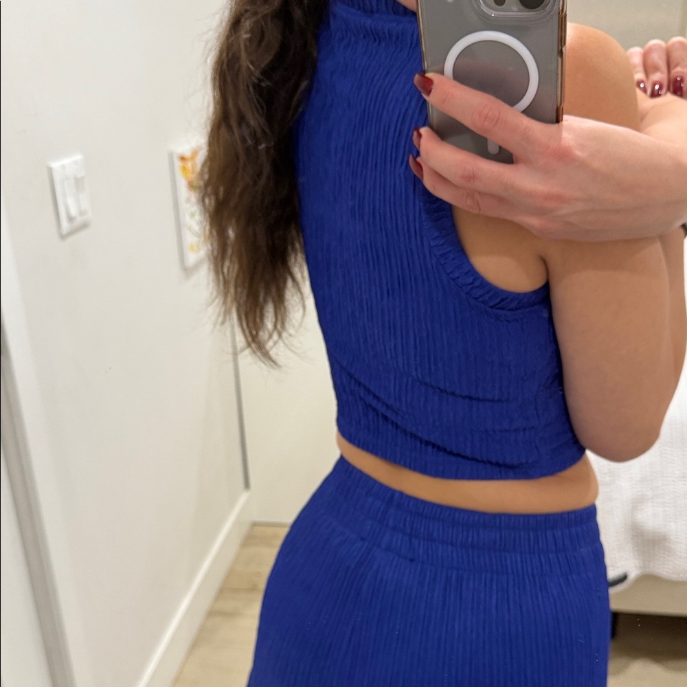 Elegant Blue Women's Jumpsuit - Picture 6 of 6